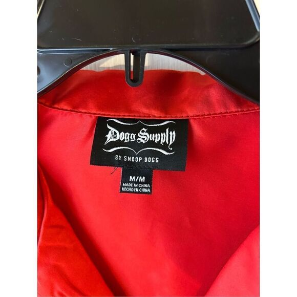 Dog Supply red faux silk pajamas set men’s medium rn#167813 Snoop Lounge - Picture 4 of 16